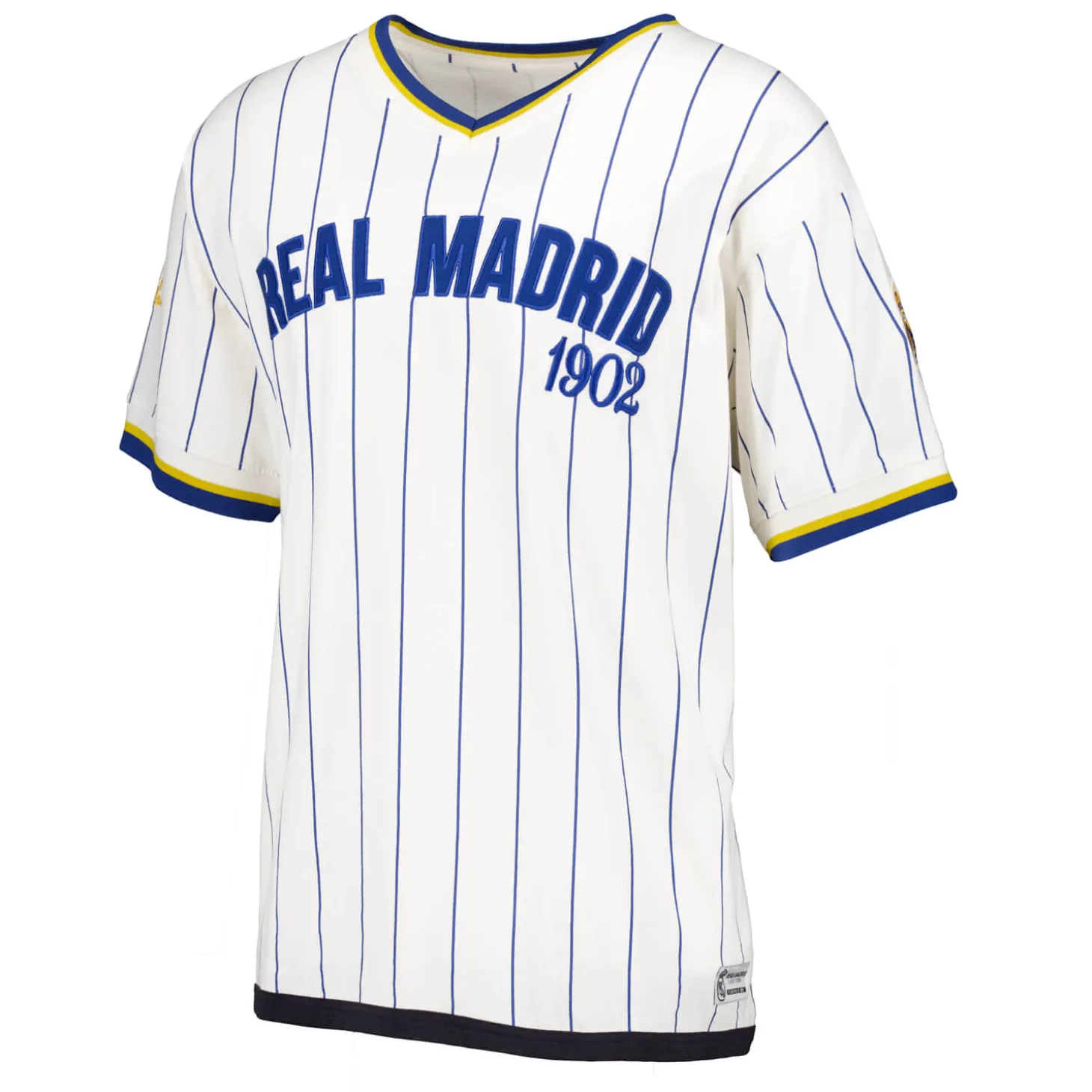 Herren Baseball Oversize T-Shirt mit Streifen Off White Real Madrid | MBA Solutions Best Sale