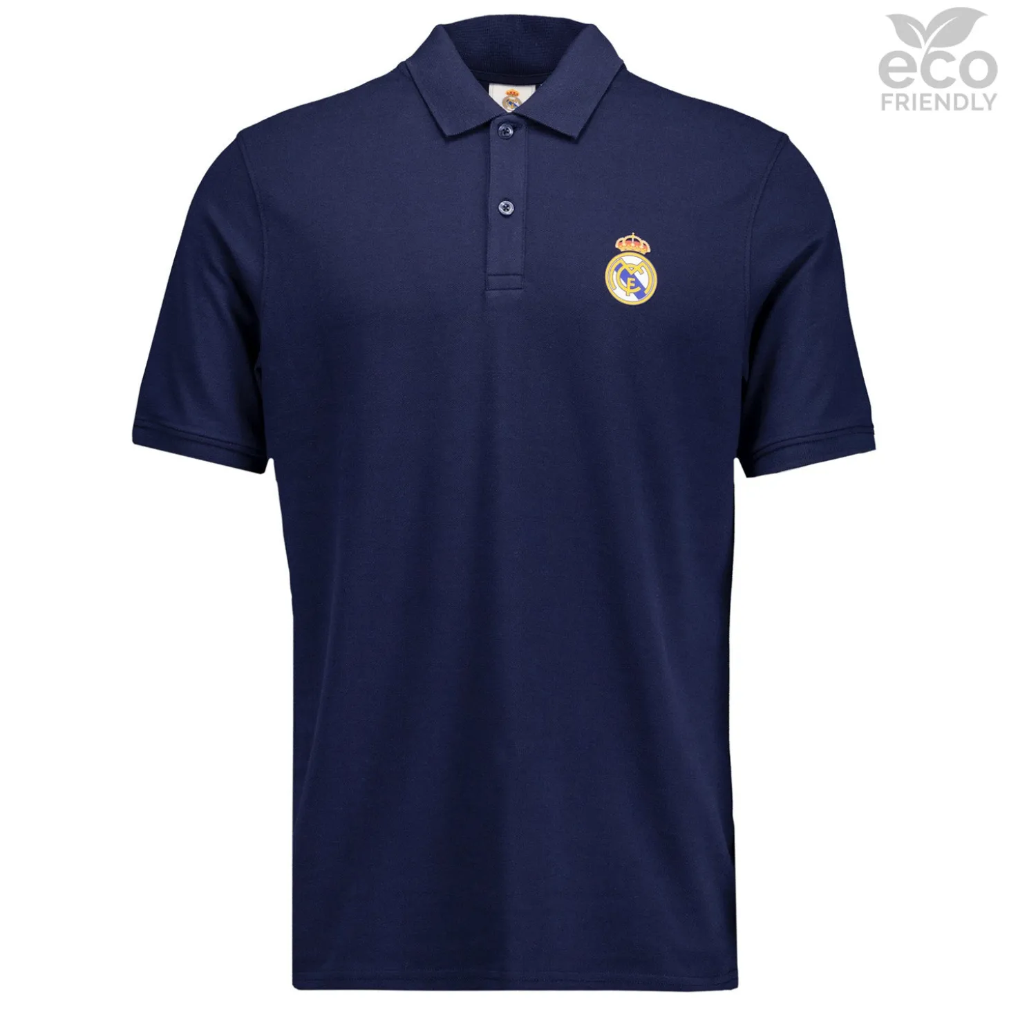 Polo Herren Blau ECO Essentials Real Madrid Schild Farbe | OSDM Best